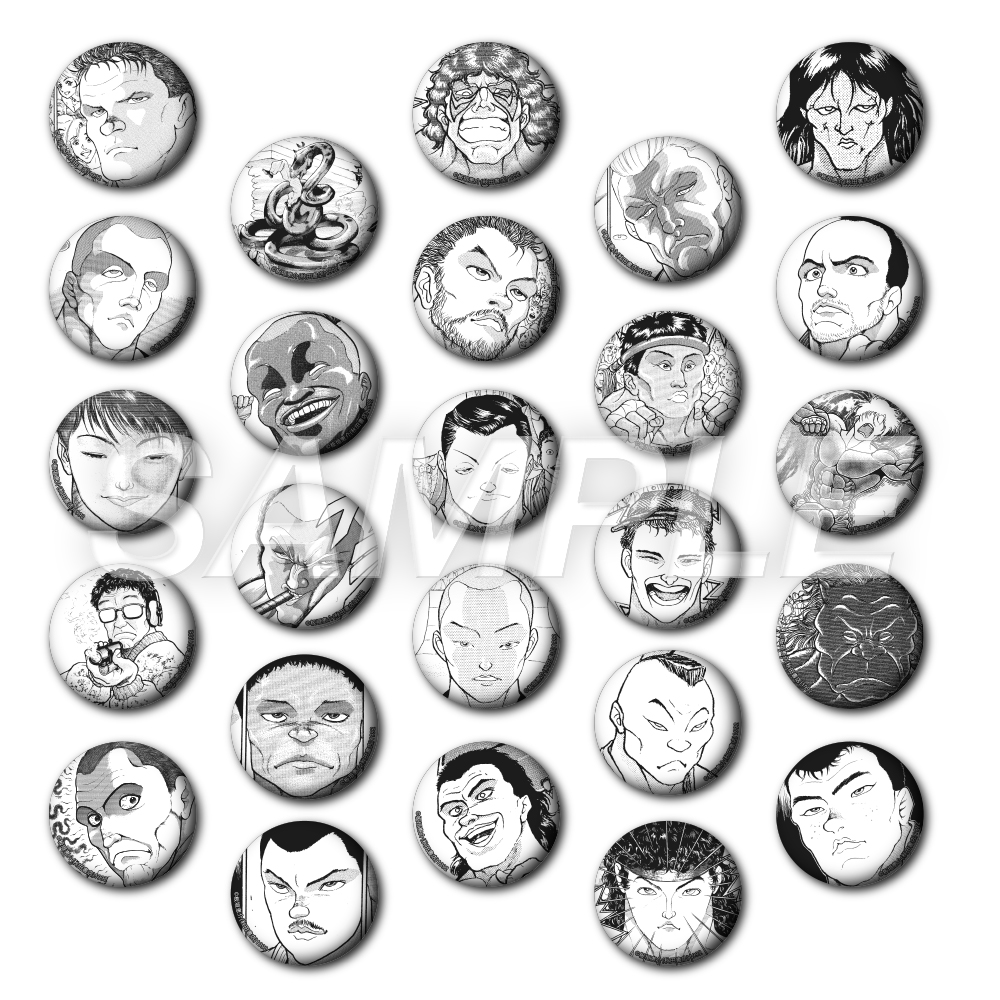 刃牙　バキ　刃牙博　缶バッジ 明日13日の金曜日に開催される「刃牙博ッッ！！」にて販売される弊社