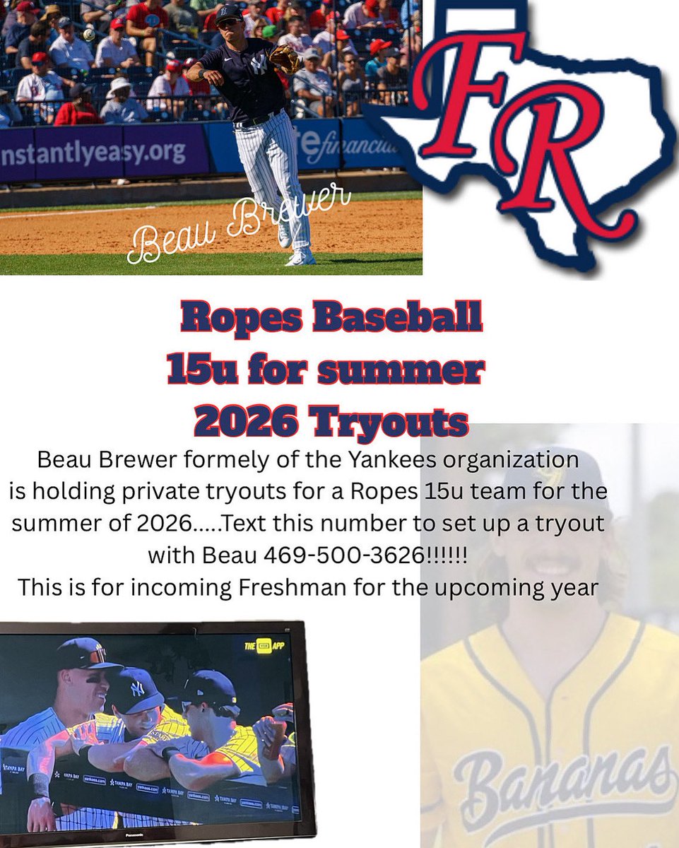 Contact now for 15U tryouts!