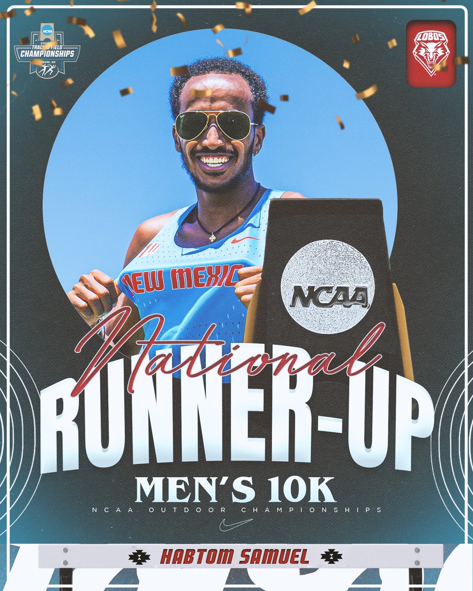 New Mexico XC/T&F (@unmloboxctf) on Twitter photo 𝗟𝗢𝗕𝗢𝗦. 𝗢𝗡. 𝗧𝗢𝗣‼️
After a masterful 10K finish, Habtom and Ishmael are the first Lobos to go 1-2 at <a href="/NCAATrackField/">NCAA Track & Field</a> Championships in program history 🥇🥈 𝗟𝗢𝗕𝗢𝗦. 𝗢𝗡. 𝗧𝗢𝗣‼️
After a masterful 10K finish, Habtom and Ishmael are the first Lobos to go 1-2 at <a href="/NCAATrackField/">NCAA Track & Field</a> Championships in program history 🥇🥈