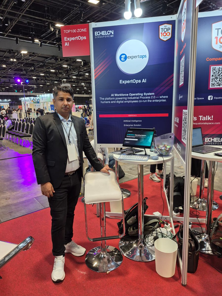 ExpertOpsAI's tweet image. It was an amazing two days at booth #15 representing ExpertOps AI and showcasing our AI Workforce Operating System.

Huge thanks to everyone who stopped by! 🙌

(Feel free to tag yourself if we met!)

#Echelon2025 #ExpertOpsAI #AI #StartupLife #Networking #SingaporeTech