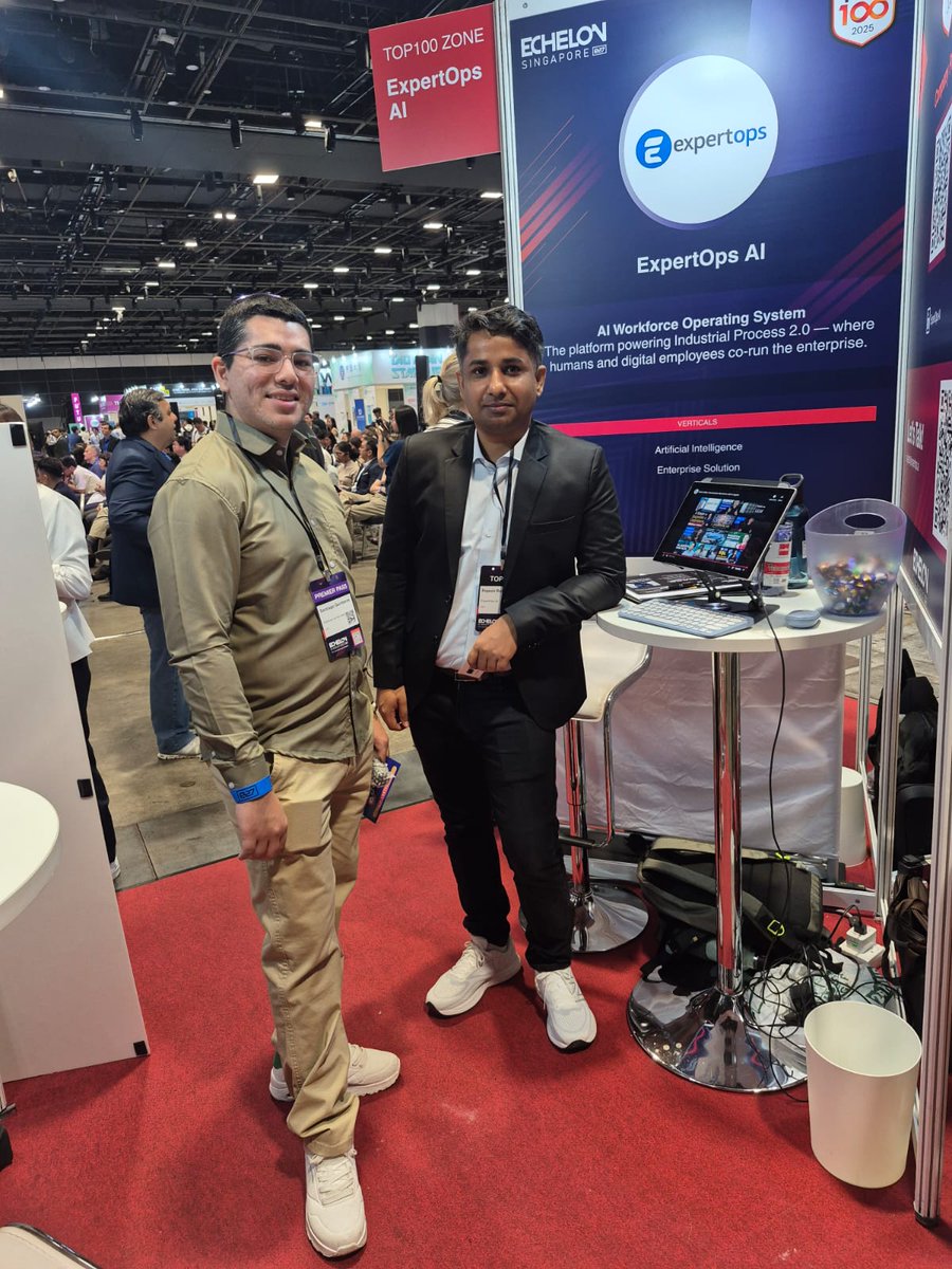 ExpertOpsAI's tweet image. It was an amazing two days at booth #15 representing ExpertOps AI and showcasing our AI Workforce Operating System.

Huge thanks to everyone who stopped by! 🙌

(Feel free to tag yourself if we met!)

#Echelon2025 #ExpertOpsAI #AI #StartupLife #Networking #SingaporeTech