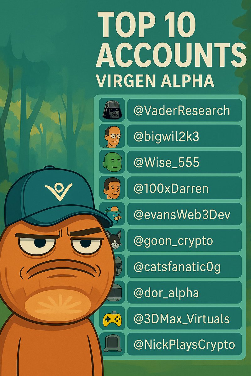 To survive (and thrive) in the <a href="/virtuals_io/">Virtuals Protocol</a> trenches, you need to follow the right people.

What’s wild is most of the best alpha isn’t coming from big names — it’s from small, deadly-accurate accounts.

Here’s where I get mine:  ⬇️⬇️⬇️