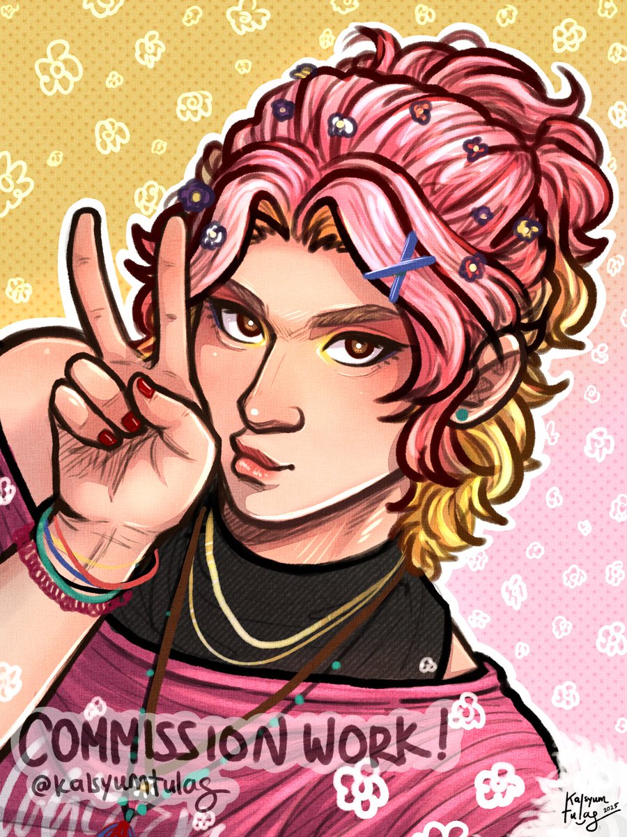 Portrait omakase commission results, thankyou so much for your patronage! 🌼✨

My comms are still open, feel free to check my pins or post below for more info 💥

#commissionart #VgenComms #commissionopen #cmsn #artidn