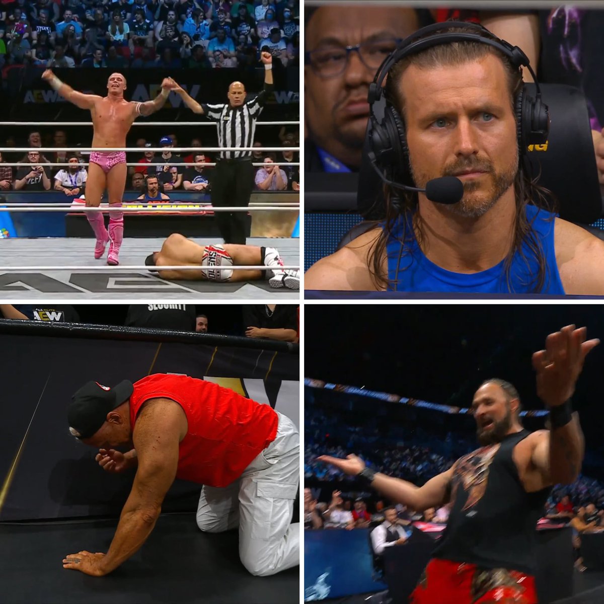 onlylukaWfans's tweet image. #KyleFletcher derrota a #AnthonyBowens con ayuda de #LanceArcher... todo ante la mirada de #ADAMCOLE quien estaba en comentarios... Pensé que venía un Push para Bowens... pero sigue perdiendo luchas importantes #aew #dynamite