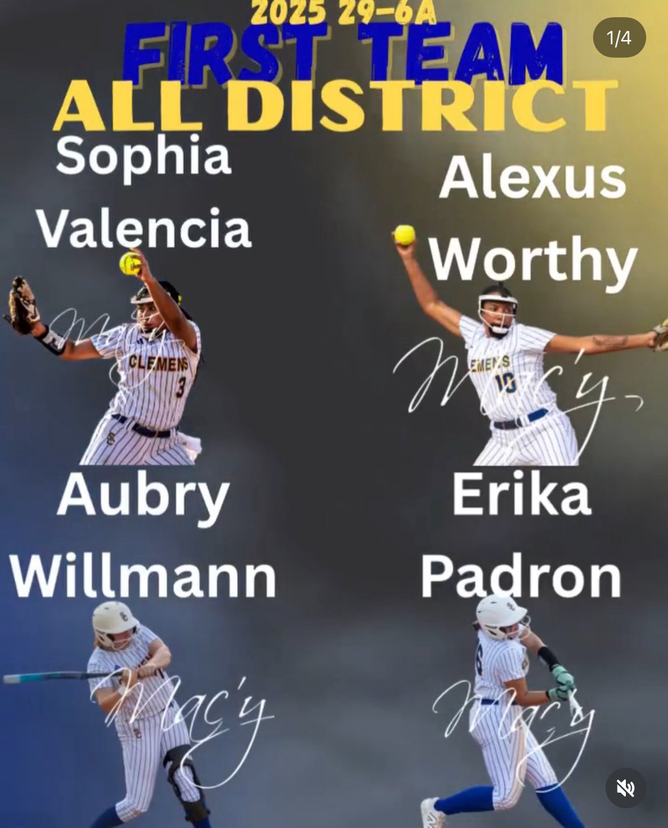 Excited to announce I received 1st Team All-District and Academic All- District for the 2025-2026 school year! Proud of my team and our hard work I feel very blessed to have been picked, excited for my senior year!🦬