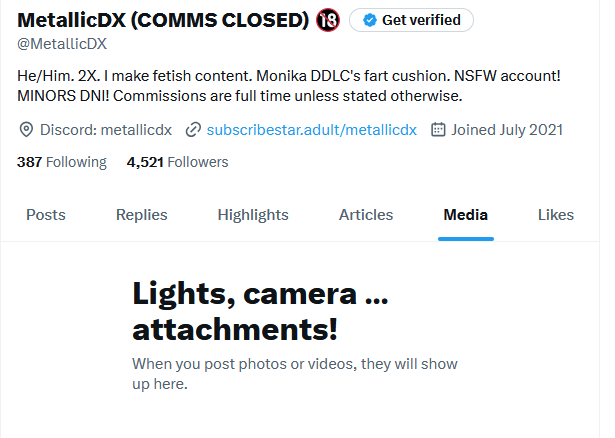 MetallicDX (INDEFINITE HIATUS) 🔞 tweet media