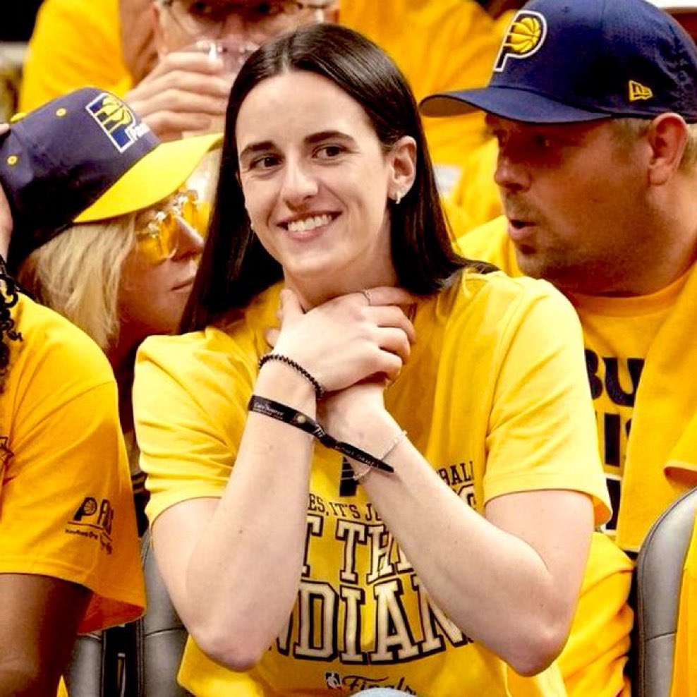 The Pacers are now 8-0 in the playoffs when Caitlin Clark is in attendance 👀