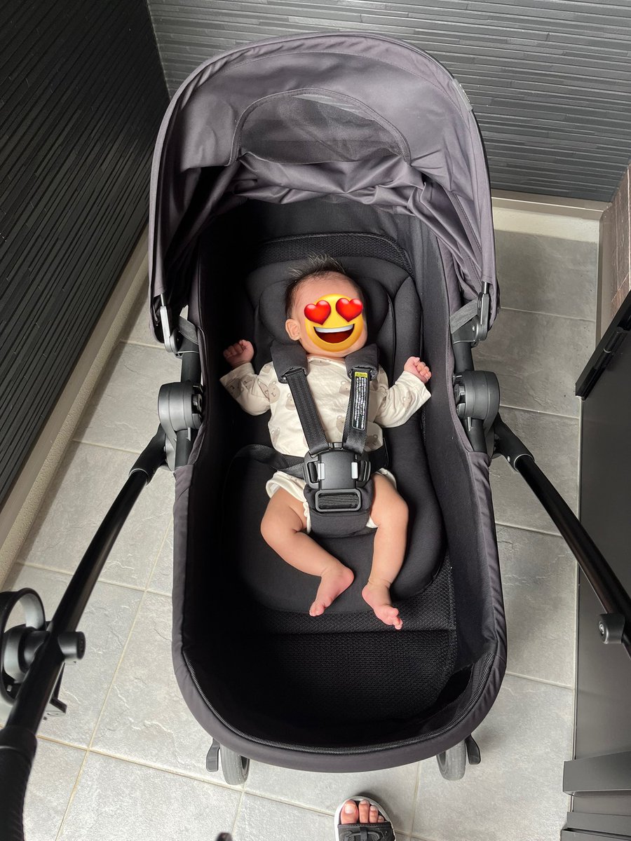 ←お散歩で寝かせて帰宅
→直後に起きちゃうあるある
（ｼｬｼﾝﾋﾞｬﾜｶﾝﾅｲﾈ）

後これは何回でも言うんですが、ベビーカー、ピジョンのエパいいよ...世に広まって欲しい
動作が1ステップか2ステップで完結します
口コミ少なすぎて購入悩んでる方いたらなんでも聞いてください🥹❤️‍🔥