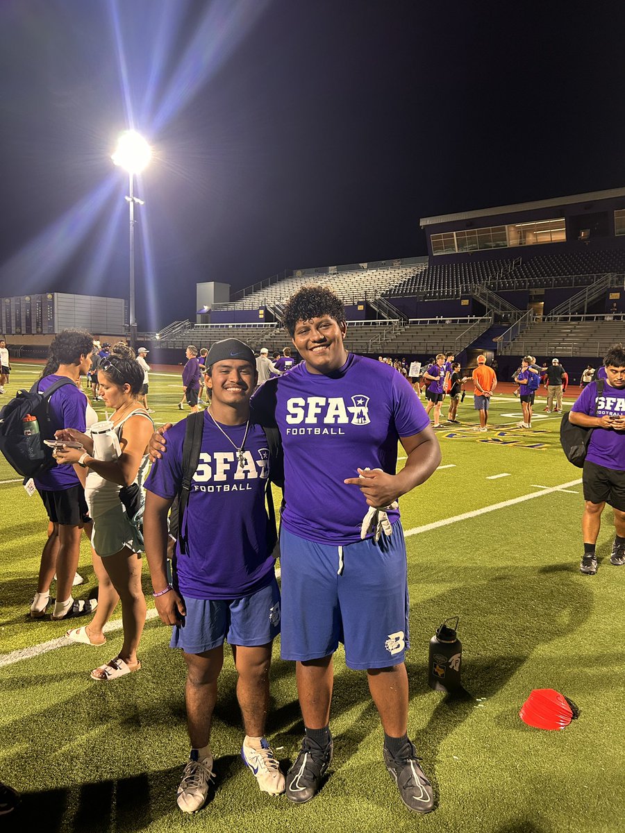 Juan Cabrera (@2juancabrera) on Twitter photo Thank you <a href="/CoachGunnellSFA/">Nelson Gunnell</a> for the coaching and advice. Beyond blessed to attend this camp and grateful that i’m back at 110%. First one of the summer!
<a href="/BanderaFB/">Bandera Football</a> <a href="/Coach_Jaheim/">Jaheim Mullen</a> <a href="/coach40evans/">Cody Evans</a> <a href="/logan_harman12/">Logan Harman</a> <a href="/SFA_Football/">Lumberjack Football</a> <a href="/Coach_Jaheim/">Jaheim Mullen</a> Thank you <a href="/CoachGunnellSFA/">Nelson Gunnell</a> for the coaching and advice. Beyond blessed to attend this camp and grateful that i’m back at 110%. First one of the summer!
<a href="/BanderaFB/">Bandera Football</a> <a href="/Coach_Jaheim/">Jaheim Mullen</a> <a href="/coach40evans/">Cody Evans</a> <a href="/logan_harman12/">Logan Harman</a> <a href="/SFA_Football/">Lumberjack Football</a> <a href="/Coach_Jaheim/">Jaheim Mullen</a>