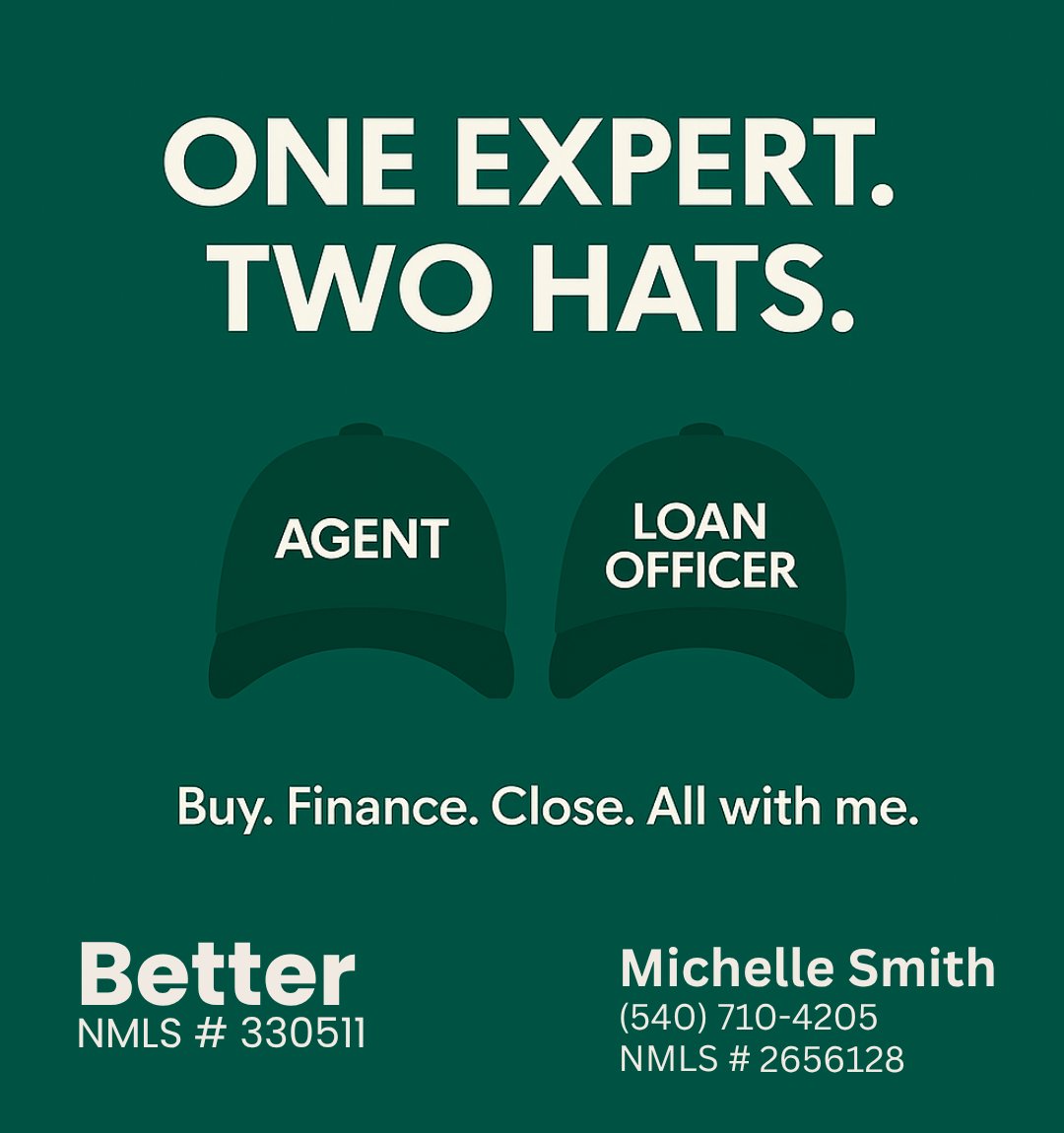 MOSmithRealtor's tweet image. Let's get you preapproved to buy a home! Now serving Virginia and Maryland! go.better.com/msmith