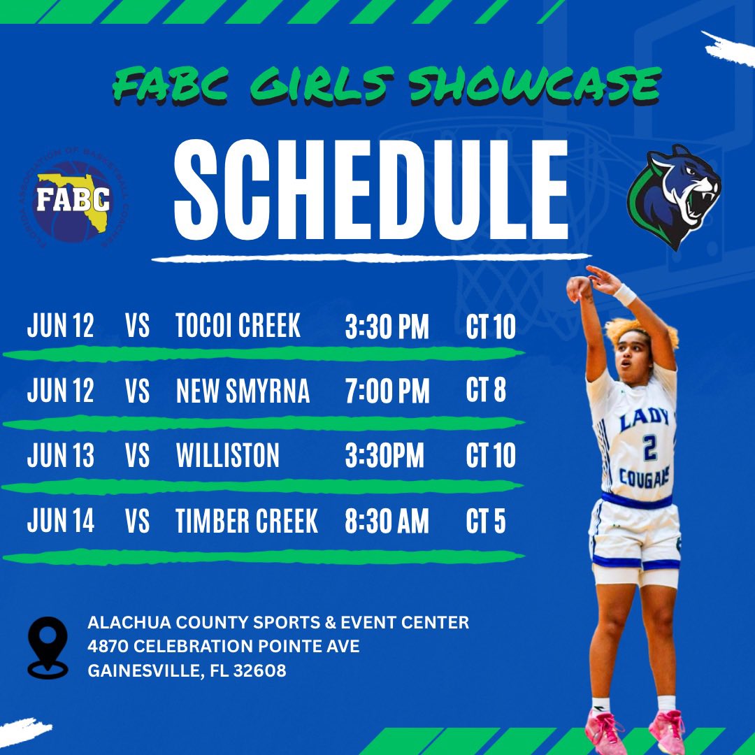 FABC schedule come check us out.