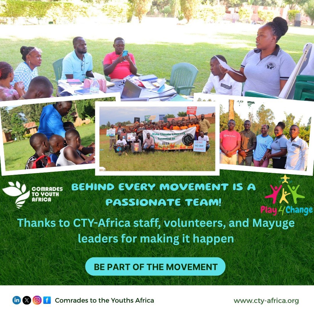 Meet the hands and hearts behind Play4Change!

Our CTY-Africa team is working closely with schools and education leaders to drive this movement forward.

#CTYAfrica
#Play4Change
#GreenTeam
#YouthEducation