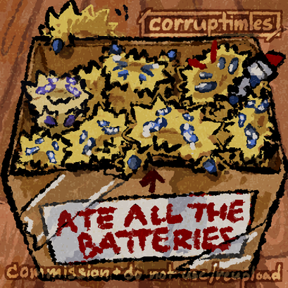 Corruptimles's tweet image. Icon commission for kirin-shinra of some miserable things 🔋⚡ #pokemon #joltik