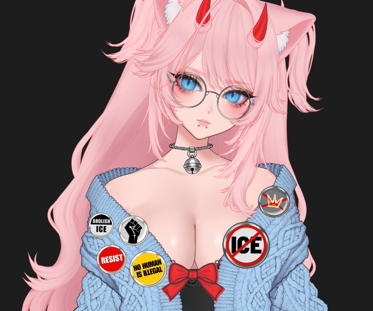 cattishoo's tweet photo. Interest check for these F2U protest pins I made.
#AbolishICE #vtuberassests #freeVTuberAssets https://t.co/bAkc7dCwGH
