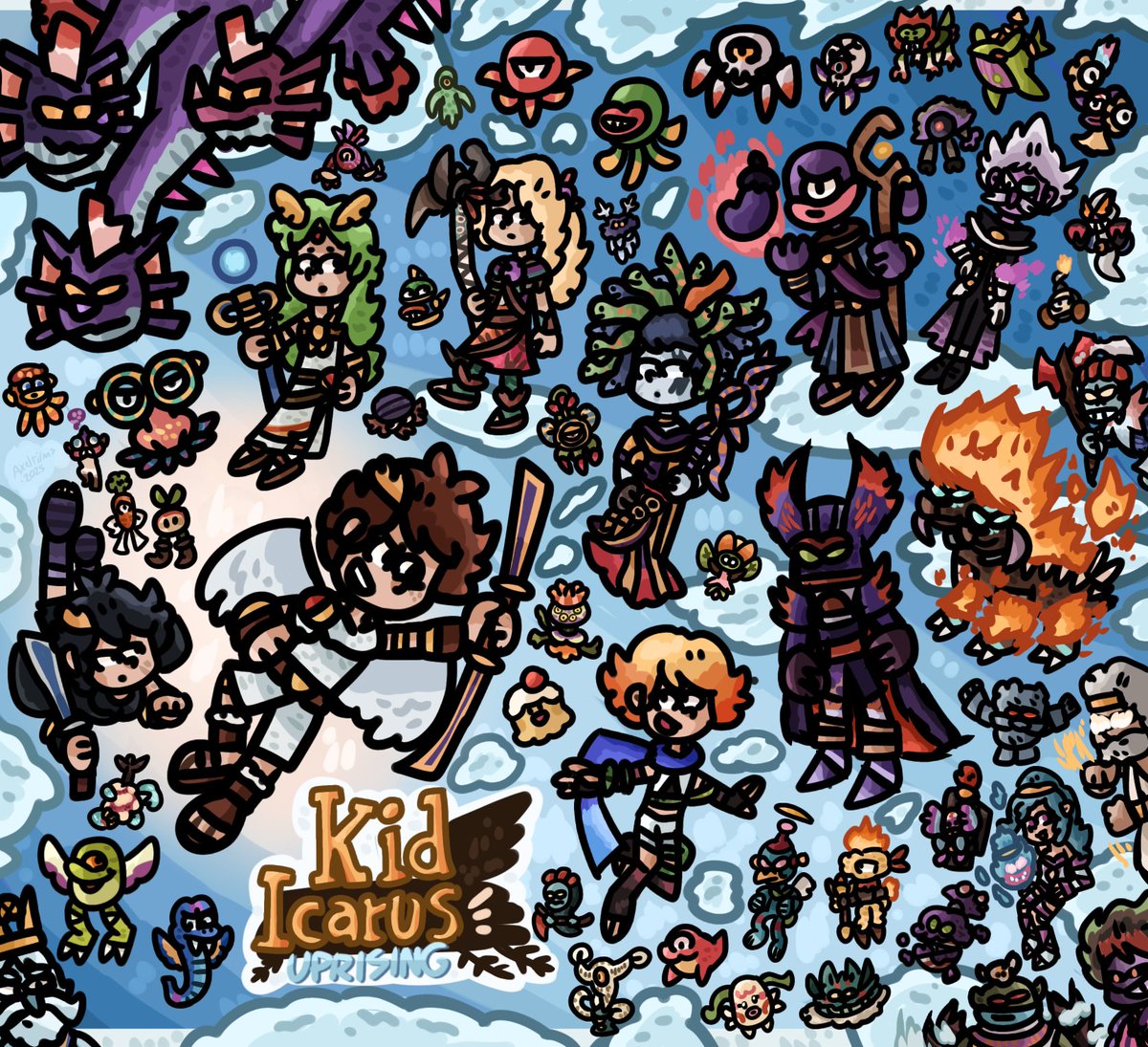 axelfilms22's tweet photo. kid icarus uprising fanart 8)
#kidicarus #kidicarusuprising #amazonpandora
#viridi #kidicarusfanart
#palutena #darkpit #phosphora #pit #nintendo3ds
#nintendo #nintendofanart #kidicarusomam
#masahirosakurai #smashbros https://t.co/CgfsXNH5fS