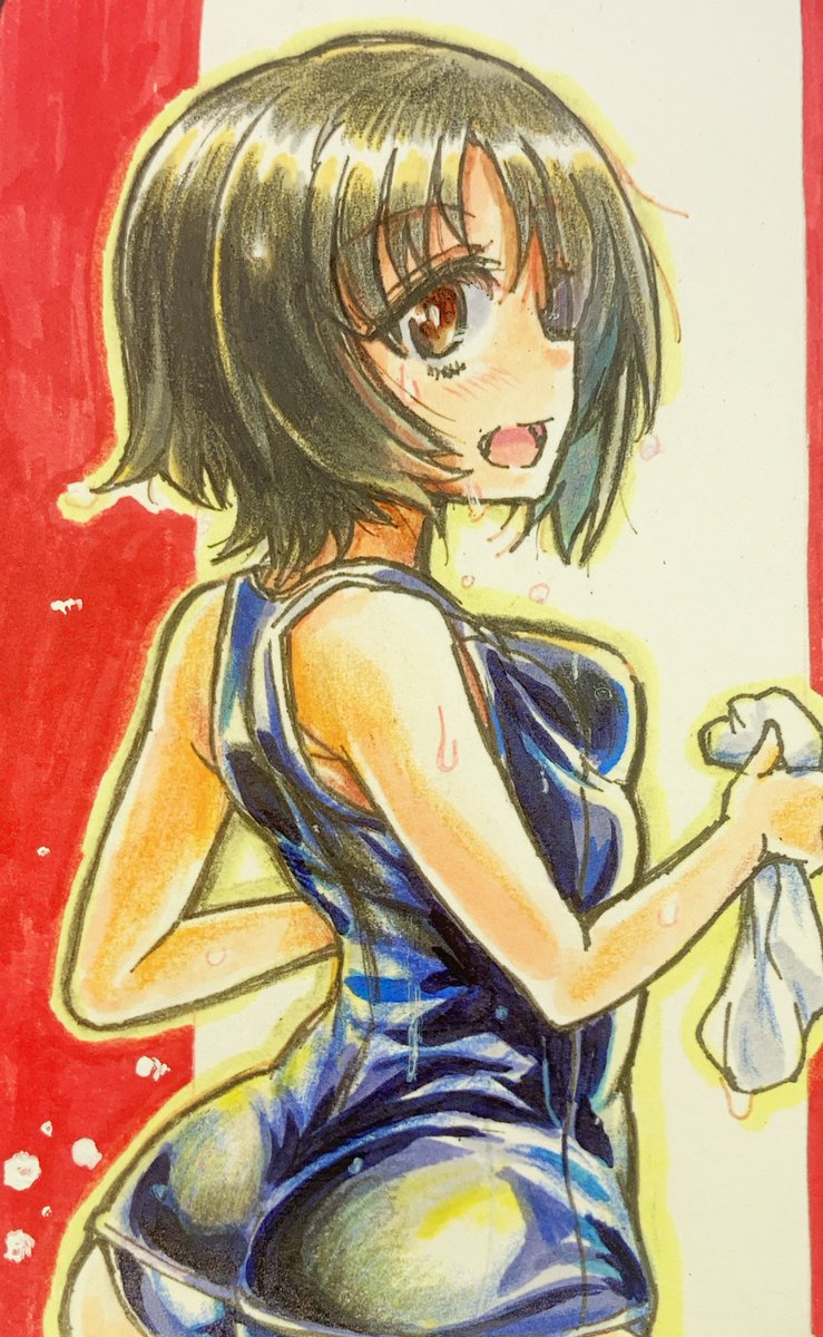 「#スクール水着からしか得られない栄養があるので見た人も貼る」|なべゆ@C102(土)東34a🧊のイラスト