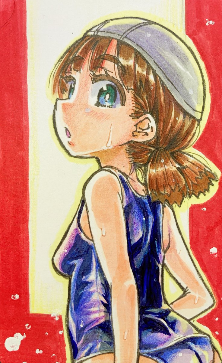 「#スクール水着からしか得られない栄養があるので見た人も貼る」|なべゆ@C102(土)東34a🧊のイラスト