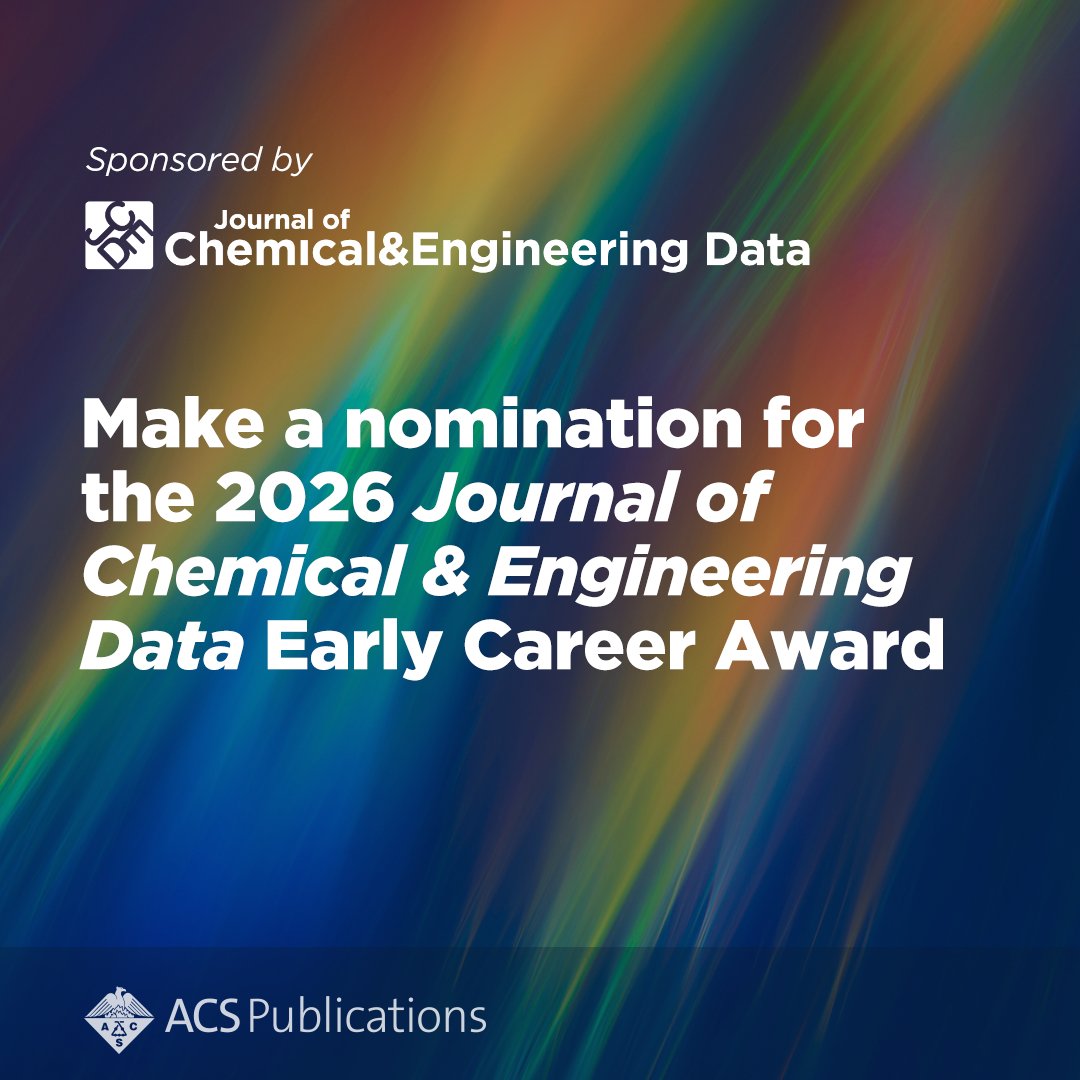 International Adsorption Society (@intadssoc) on Twitter photo The Journal of Chem & Engg Data is seeking nominatsion for an Early Career Award
Details here: americanchemical.co1.qualtrics.com/jfe/form/SV_7Z… The Journal of Chem & Engg Data is seeking nominatsion for an Early Career Award
Details here: americanchemical.co1.qualtrics.com/jfe/form/SV_7Z…