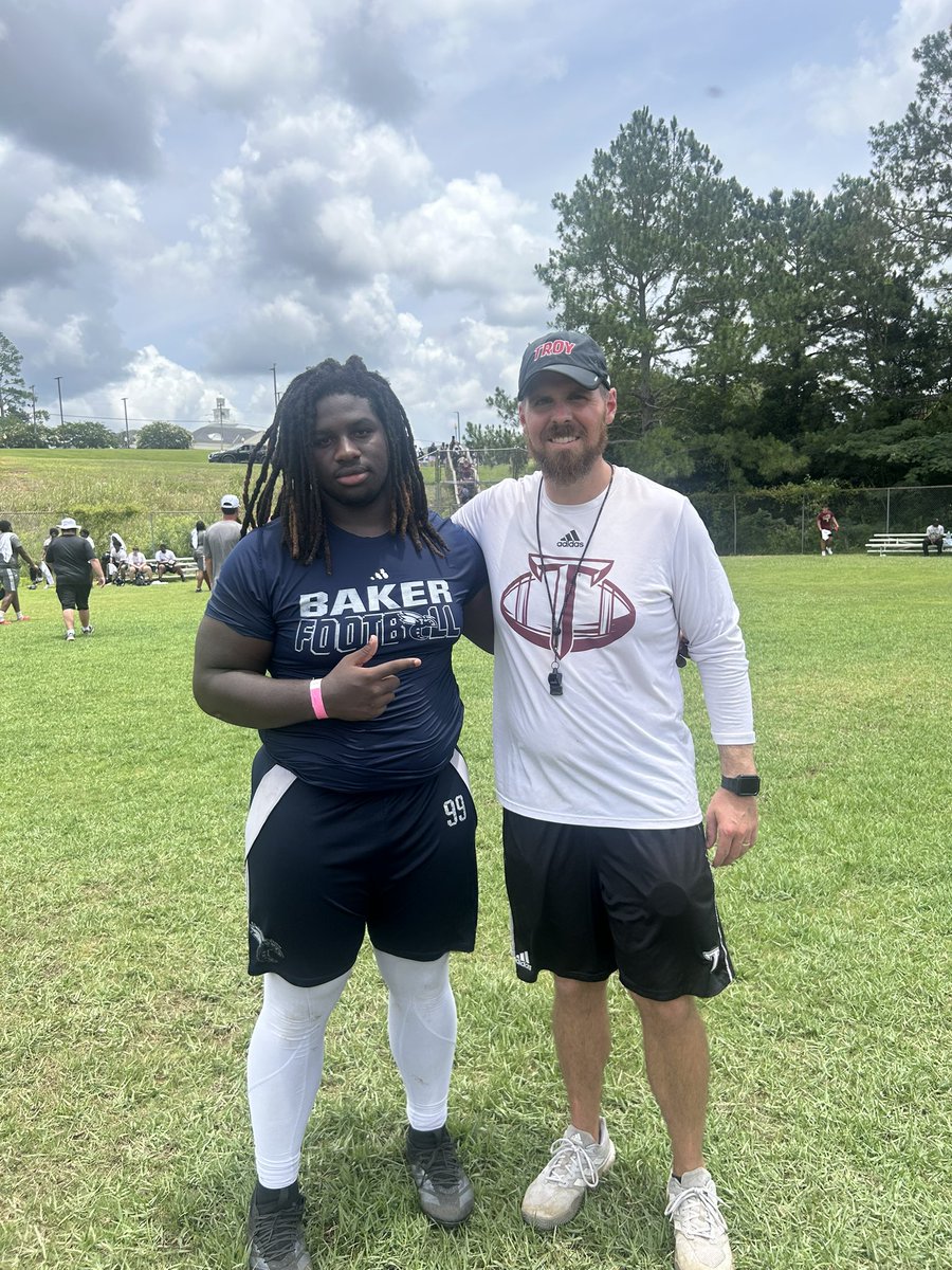 99ProblemzJr's tweet image. Enjoyed coming to Troy university camp dominating and competing @BakerHSFootball @GeradParker1 @TroyTrojansFB @CoachRhino68 @Coach_Carbine