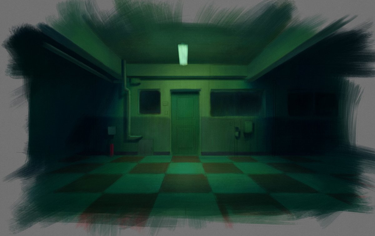 mk_background's tweet image. ついでなので、地塗りと、加筆部分と、完成系です🫢