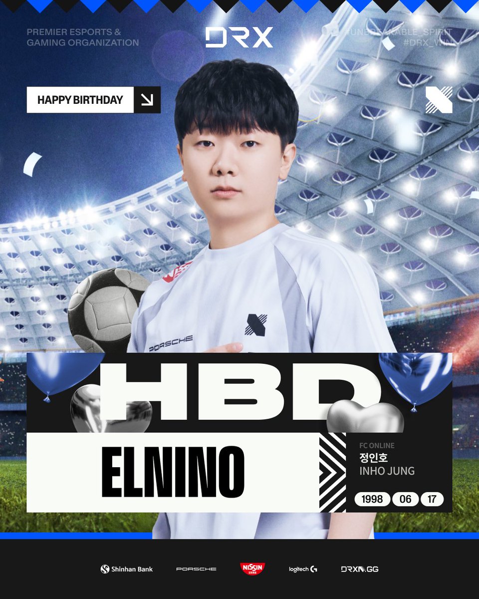 Happy birthday to our DRX FC ONLINE player ELNINO! 🎂 

DRX FC ONLINE ELNINO 선수의 생일을 축하합니다! 🥳

#DRX #DRXWIN #unbreakablespirit