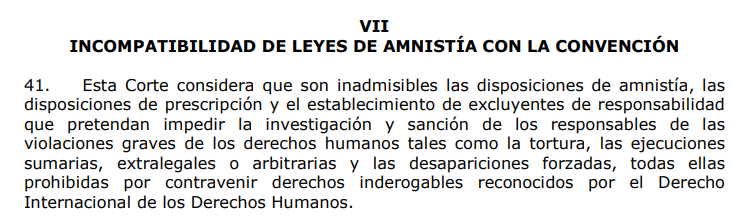 IDL_Rivera's tweet photo. En marzo de 2001 la @CorteIDH emitió la sentencia en el caso Barrios Altos Vs Perú, en la que dispuso que las leyes de amnistía de Fujimori de 1995 no tiene efecto jurídico. https://t.co/FYY3kZ3X6I