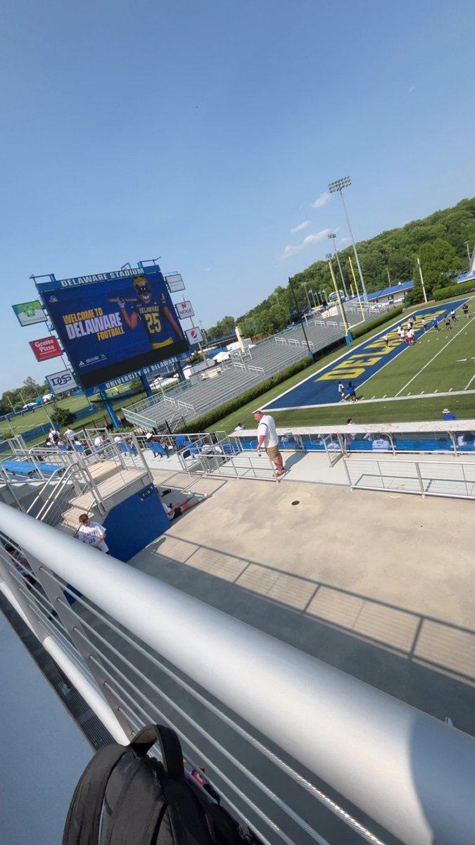 Thank you <a href="/CoachGoldrich/">Sean Goldrich</a> <a href="/Delaware_FB/">Delaware Football</a> for having me down for camp today! I was great getting the work in and seeing the campus.