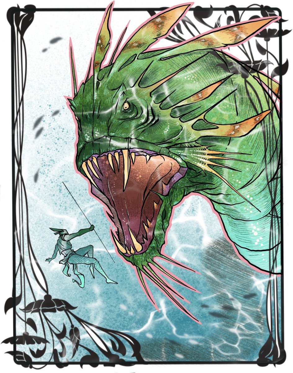 Los marineros de las Tierras Quebradas hablan de serpientes largas como barcos barcos que se ceban especialmente en aquellos que osan tratar de alcanzar los Reinos Meridionales. Son muchos los que sospechan que están bajo el mando de los Señores Dragón. drivethrurpg.com/es/product/494…