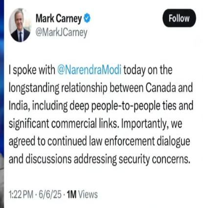 مودی کی ایک اور بہت بڑی عالمی شکست!

۔ G7 اجلاس میں ہار مان کر کینیڈا کی تمام شرائط تسلیم کیں تب مودی کو G7 میں نو دن پہلے آنے کی اجازت دی گئی!

  مودی کو جی 7 کا دعوت نامہ سربراہی اجلاس سے ٹھیک نو دن پہلے موصول ہوا مودی کو اجازت ملنے میں کی گئی یہ تاخیر حادثاتی نہیں تھی۔ بھارتی