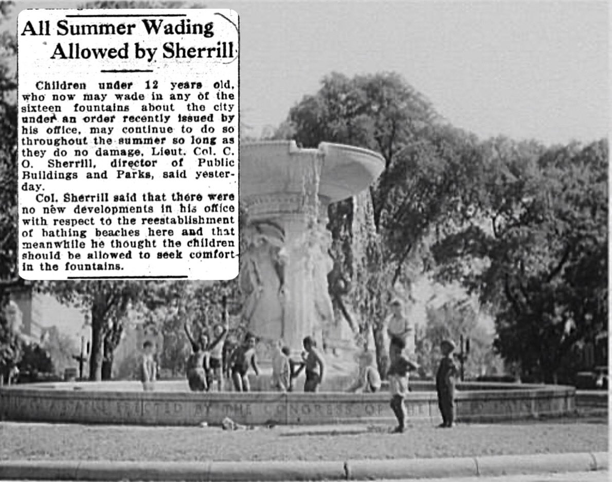 petulad's tweet image. June 12, 1925 — D.C. was scorching #100yearsagotoday and officials tried to find ways to help the people who couldn’t afford to summer in cooler places survive. Kids always played in fountains, but it was finally declared legal in 1925. #retropolis