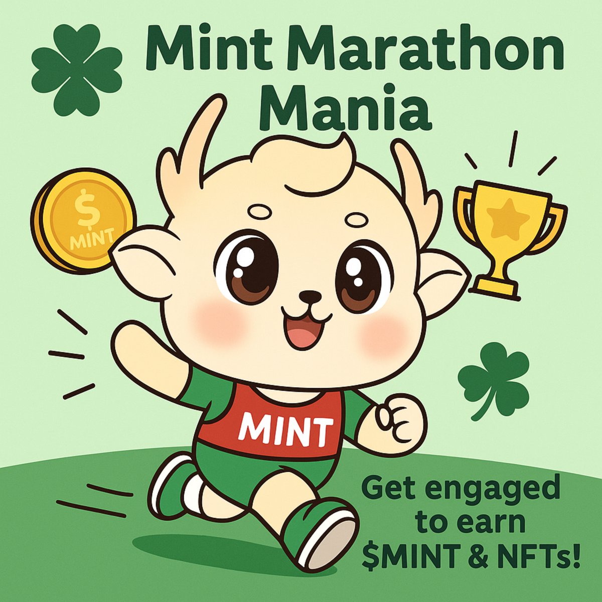 🍀 Mint Marathon Mania is ON ! 🏃‍♂️

Get ready to run, engage &amp; climb the leaderboard 📊

🏆 Monthly $MINT rewards + exclusive Minty NFTs await the top performers !🦌

Join in the race now🔥👇
discord.com/invite/mint-bl…