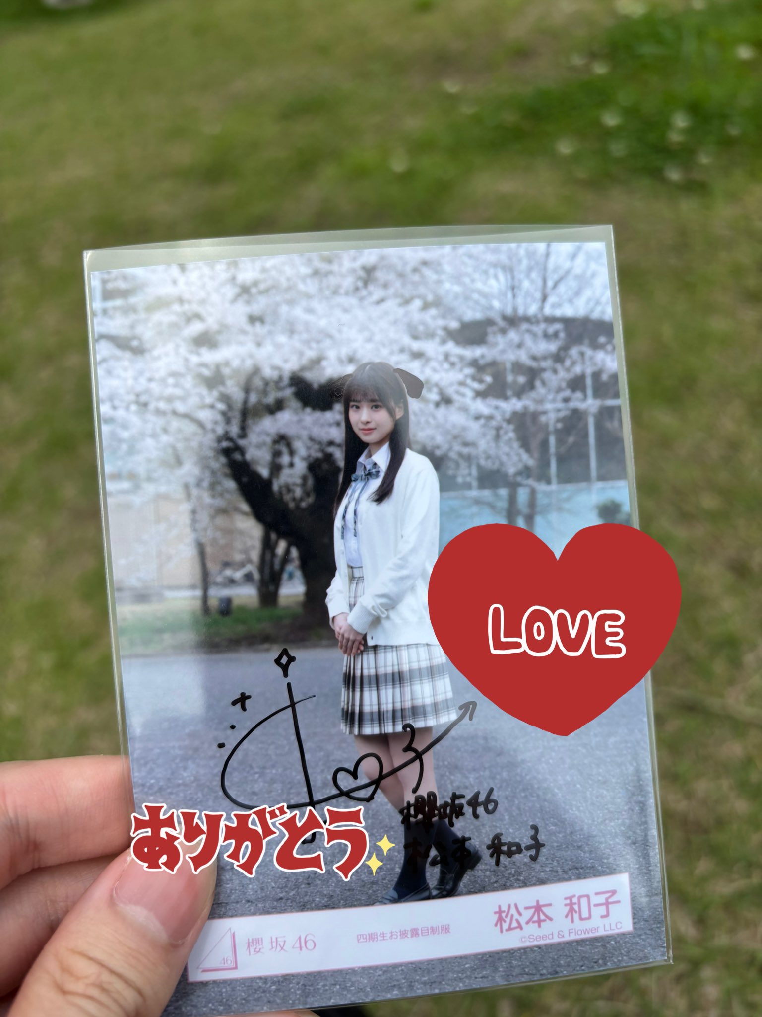 櫻坂46 松本和子生写真直筆サイン