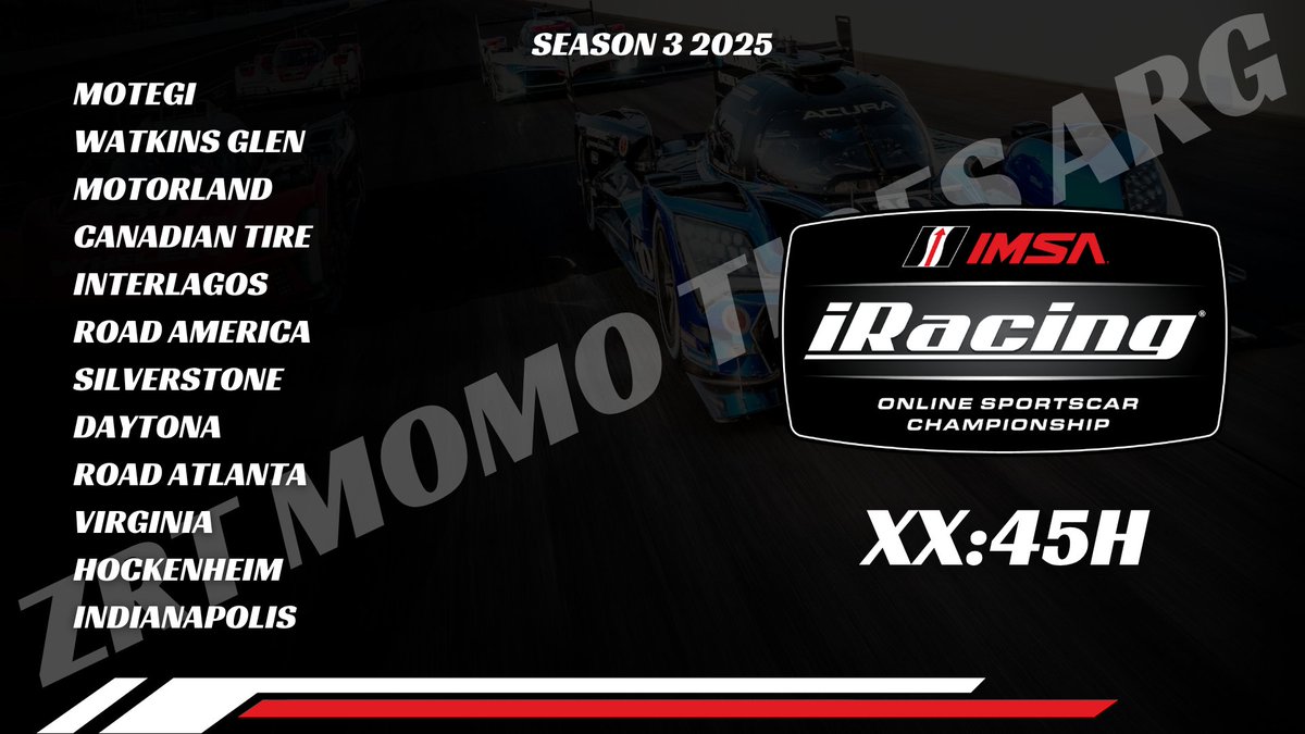 Aqui teneís los calendarios GT3 de esta temporada con 2 circuitos de contenido base