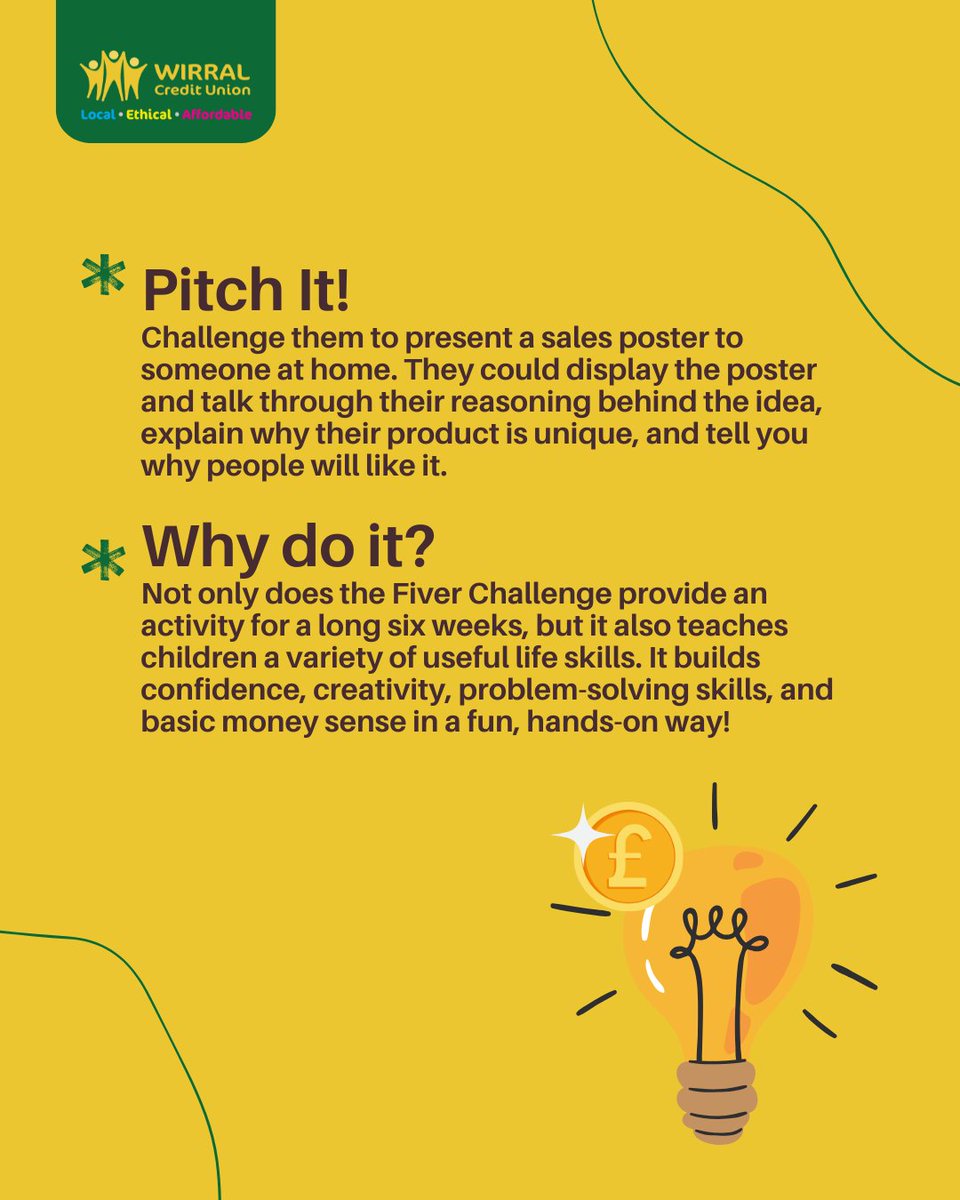 A summer activity to keep kids busy AND get them thinking!👇

💵 We've been challenging Wirral &amp; Cheshire primary schools to the <a href="/youngenterprise/">Young Enterprise</a> #FiverChallenge this term. You can adapt it to any age or ability, so try it yourself - for just a fiver!:

fiverchallenge.org.uk/en/fiver-diy2