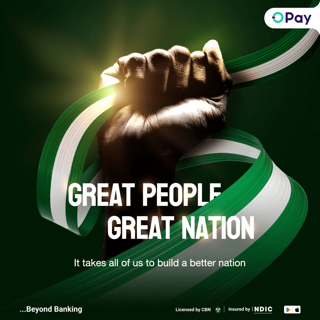 Together, we shape the future! 

Happy Democracy Day from all of us at <a href="/OPay_NG/">OPay</a> 

#June12 #OPayBeyondBanking
