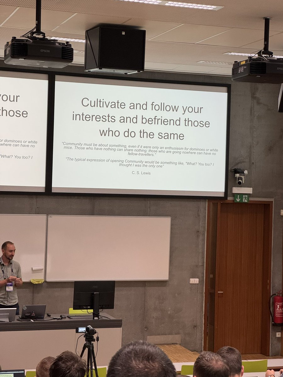 koukovistas's tweet image. Very interesting talk about community building. Interesting to see that promoting individuals and helping them sign was one of the key points highlighted. 

I’ll be blogging about all my takeaways later if you’re interested. #devconf_cz