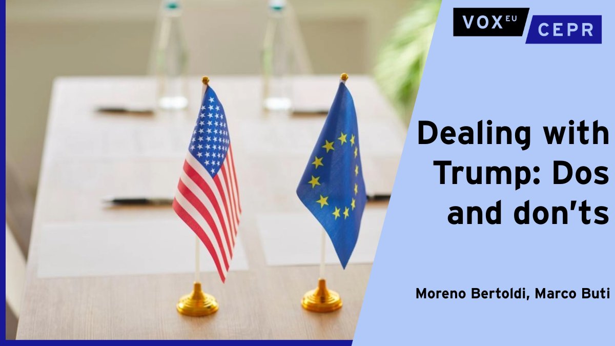 VoxEU (@voxeu) on Twitter photo Dealing with Trump: Dos and donāts
Moreno Bertoldi <a href="/ispionline/">ISPI</a>, Marco Buti <a href="/EUI_EU/">European University Institute</a> <a href="/EUI_ECO/">Economics at EUI</a>
ow.ly/W8FW50W8all Dealing with Trump: Dos and donāts
Moreno Bertoldi <a href="/ispionline/">ISPI</a>, Marco Buti <a href="/EUI_EU/">European University Institute</a> <a href="/EUI_ECO/">Economics at EUI</a>
ow.ly/W8FW50W8all