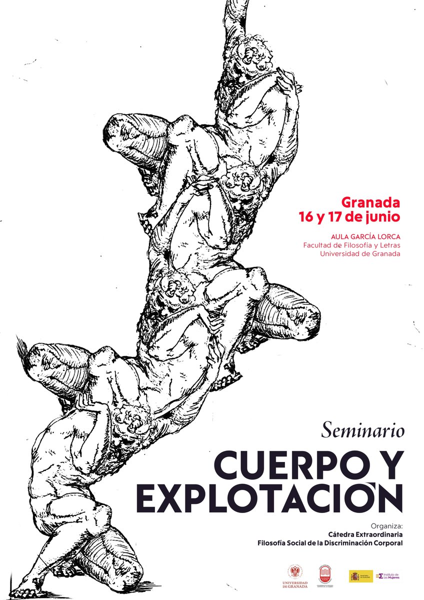 FiloLab_UGR's tweet image. 📢 Seminario “Cuerpo y explotación”
🗓 16–17 junio | 📍 Facultad de Filosofía y Letras – UGR
Con la participación de José Luis Moreno Pestaña y @violetluxemburg (@FiloLab_UGR)
Organiza: Cátedra de Filosofía Social de la Discriminación Corporal
🔗+ info: sl.ugr.es/0eFk
