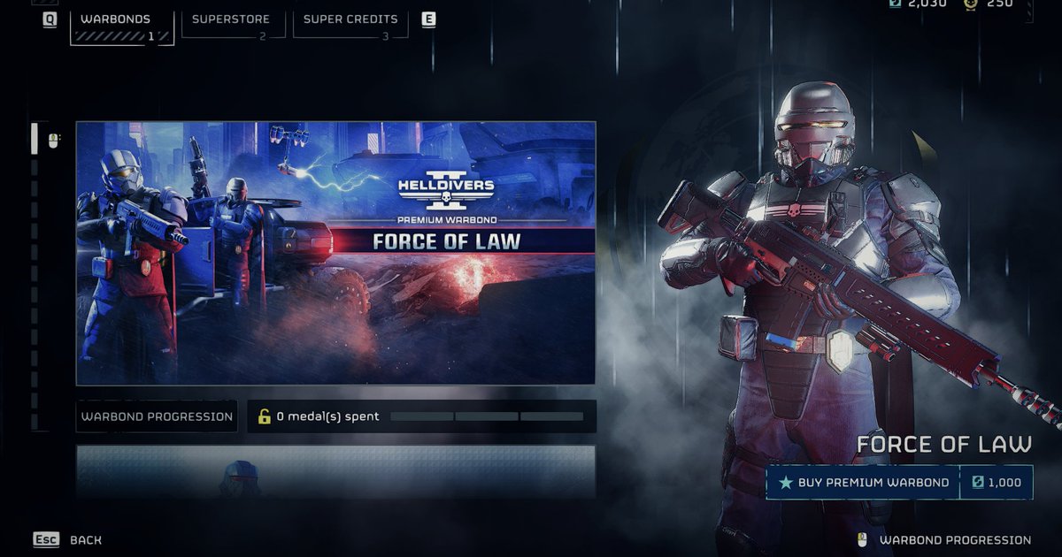 Premium WARBOND Force Of Law is Live Now 🔥#Helldivers2