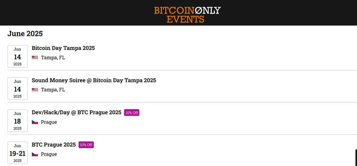 What Bitcoin conferences, festivals, meetups will you attend this year?

We've been last month at <a href="/bitcoinfilmfest/">Bitcoin FilmFest 🎞️ 🐇</a> and Lightning Summit, and now heading to <a href="/BTCPrague/">BTC Prague</a> 🧨

How to find out what's happening where? 👇