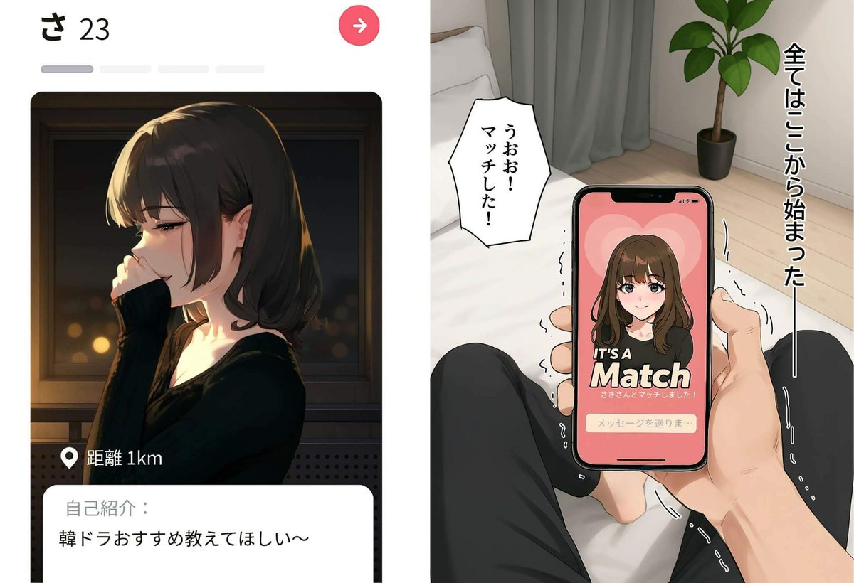 『童貞マチアプ体験記!冴えないエンジニア(23)が愛を証明するまでwww』   
 https://t.co/UcCsXQfhRb 
