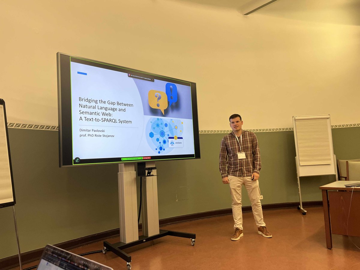 We continue with the Knowledge Engineering session - speaker Dimitar Pavlovski with the topic "Bridging the Gap Between Natural Language and Semantic Web: A Text-to-SPARQL System" #goblincost #goblin #cost #ca23147