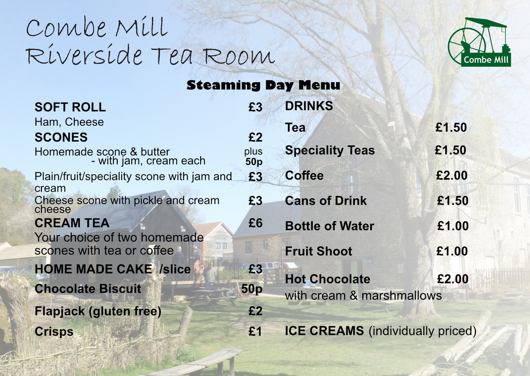 We are Open and In Steam, from 10.30 this Sunday 15th with a display in the Foreman's Office of The Mill at Work. 
Beam Engine, Waterwheel, Volunteers Demonstrating.
Millie the Mill Cat Trail &amp; Tinkering Area for young visitors. Market Stalls, Gift Shop, Tombola,Tea Room &amp; BBQ.