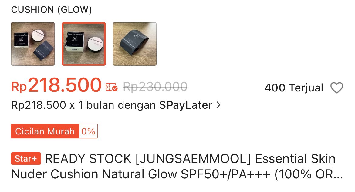 guys cara bedain cushion jung saem mool ori sama nggaak gimana ya? soalnya harganya cukup beda jauh sama official storenya tapi jujur tertarik bgt kalau beneran harga seginii