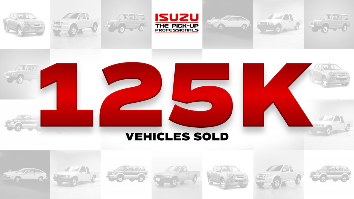 Isuzu celebrates 125,000 vehicle sales milestone in the UK 🎯🏆

isuzumedia.co.uk/releases/594

#Isuzu #DMax #DrivenToDo #VehicleSales #SalesMilestone #IsuzuMilestone #IsuzuUK