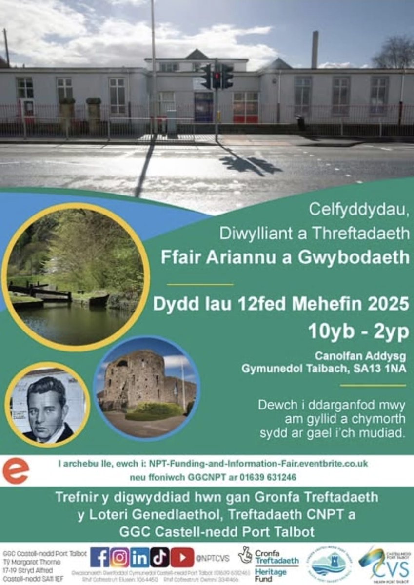 Falch i fod yn neuadd cymunedol Taibach heddiw i siarad gyda pobl am Treftadaeth a'n grantiau. Dewch draw am sgwrs.

Happy to be here at Taibach community centre to talk to people about Heritage and our grants. Come along for a chat.

#treftadaeth #heritage #funding #cyllid