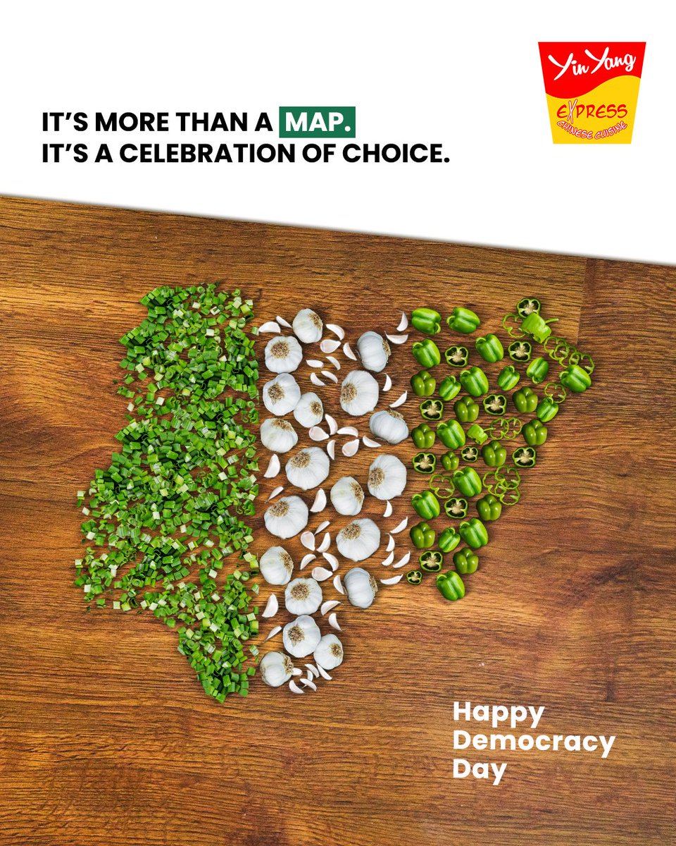 YinYang_express's tweet photo. Happy Democracy Day, Nigeria! 🇳🇬

Here’s to the freedom to choose and enjoy your choice!

Celebrating today? Make your choice from our variety of  delicious meals, perfect for every day and occasion.

Link in bio to order or find us near you!

#DemocracyDay #June12 https://t.co/8WzlW1E6ci