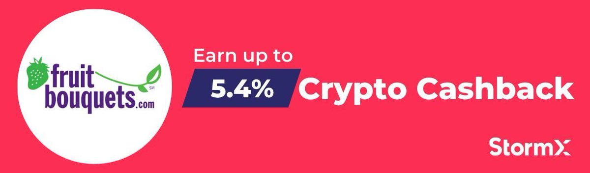 calvinhsieh8's tweet photo. 🌟 Don't miss out: Shop now at 
@FruitBouquets
 through to earn up to 5.4% Crypto Cashback! 🛍💰

Earn cashback in $STMX, $BTC, $ETH, $DAI, $LTC, $DOGE.

Shop now: https://t.co/nuzK4MYQdd

Please note that exclusions apply.
#EarnCrypto #STMX https://t.co/tyCJMQJDBI
