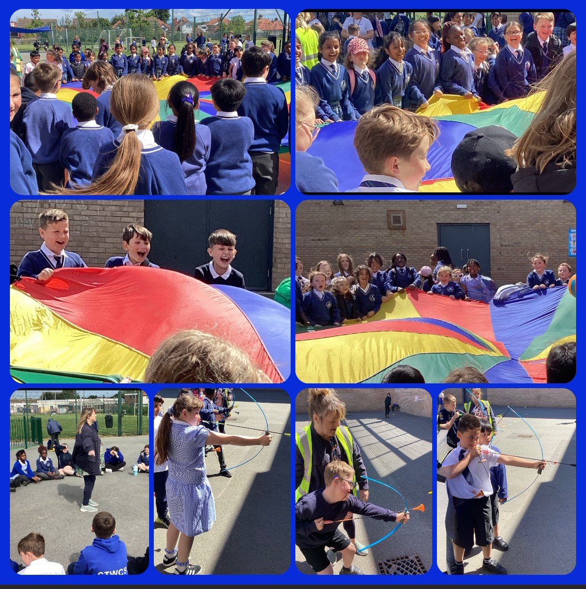 A few pictures taken during recent lower school playground games sessions led by our TAs.