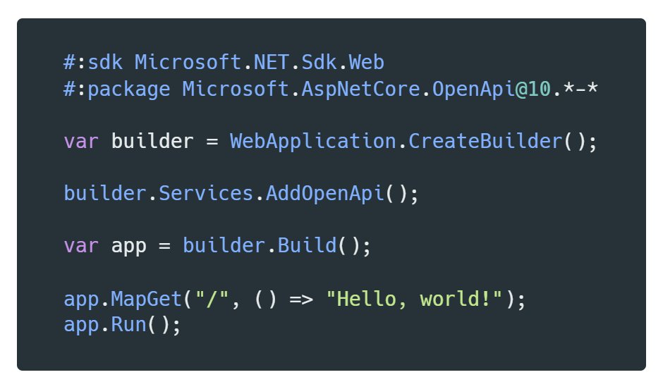 Dave Callan | dotnet (@dave_dotnet) on Twitter photo File base apps coming in #dotnet 10  🔥
This means we can run a standalone .cs file directly using dotnet run app.cs much like we would with scripting languages such as Python or JavaScript.
What are your initial thoughts?
Surely this will reduce the barrier to entry to C#? File base apps coming in #dotnet 10  🔥
This means we can run a standalone .cs file directly using dotnet run app.cs much like we would with scripting languages such as Python or JavaScript.
What are your initial thoughts?
Surely this will reduce the barrier to entry to C#?